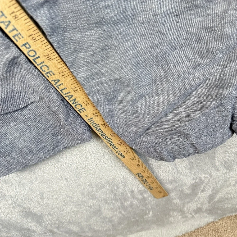 Banana Republic Linen Blend Pants Mens 34x30 Gray Modern Career Pockets Work